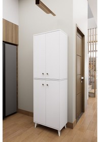 Resim Mirobi Axis Çok Amaçlı Mutfak Dolabı Kiler Dolabı Erzak Dolab... Beyaz 