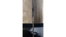 Resim El Işçiliği Kızılcık Ağacı Devrek Bastonu, Güç ve Zarafet Simgesi 