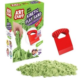 Resim 03687 World Aksesuarlı Yeşil Kinetik Oyun Kumu 500 gr 