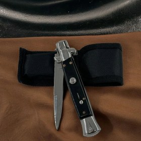 Resim Orjinal Lux Tam Otomatik İtalyan Sustalı Çakı Siyah - Gümüş 2210 