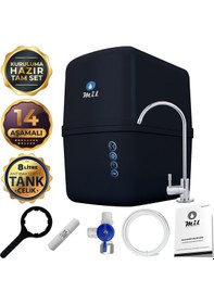 Resim Mil Su Arıtma Cihazı 12 Aşamalı Multimineral Filtreli 8 Lt Çelik Tanklı (DNP12) 