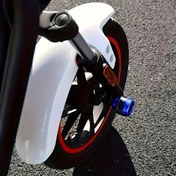 Resim 2 adet Karbon Fiber Motosiklet Çatal Koruyucuları - Elektrikli Scooterlar ve Arazi Bisikletleri için Çarpışma Önleyici, Şok Emici, Düşme Koruması, Beyaz Kırmızı Vurgulu 