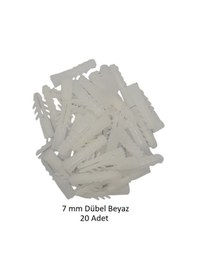 Resim Dübel, 7 Mm Beyaz Dübel, 20 Adet 