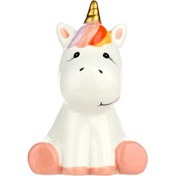 Resim Gajeena Seramik Unicorn Para Kazanması - Kartoon Figür Ev Dekorasyonu - Çocuklar İçin Altın Boynuzlu Kumbarası - Aile Hediyesi 
