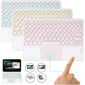 Resim TECHNOM Tüm Cihazlara UyumluTouchpadAkıllıDokunmatik Ekranlı Kablosuz Bluetooth Klavye ios-android-win 