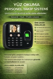 Resim LinaS Wifi Yüz Okuma-parmak Izi Personel Takip Cihazı-maaş Puantaj Yazılımı -(10 KART HEDİYELİ) 