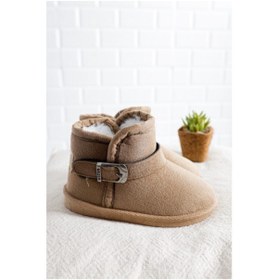 Resim GEZER Unisex Çocuk Kahverengi Günlük Ev İçi Kürklü Panduf Bot Trc22-3004 