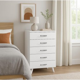 Resim Dekorister Cemre 5 Çekmeceli Şifonyer Beyaz 