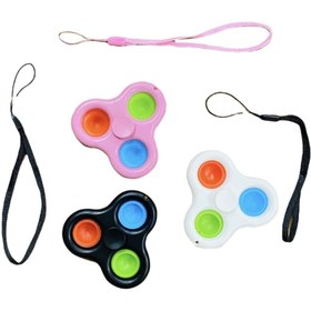 Resim Popit Stres Çarkı Fidget Popit Li Push Bubble Simple Dimple Oyuncak 