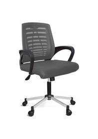 Resim Türksit Karizma File Çalişma Koltuğu Metalik Gri Boyalı Ayak Gri 