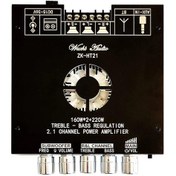 Resim ZK-HT21 2x160W + 220W Bluetooth 5.0 2.1 Kanal Amfi Modülü TDA7498 