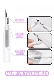 Resim EWEC Bluetooth Ve Kablosuz Kulaklık Temizleme Kalemi Aparatı, 3'ü 1 Arada Temizleme Kalemi Kiti 