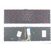 Resim MSI Uyumlu Ms-1792 Ms-16jb Ms-1794 Ms-1795 Klavye Siyah Kırmızı Backlit 