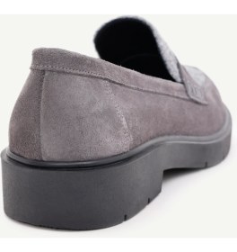 Resim Yargıcı Keçe Detaylı Deri Loafer 
