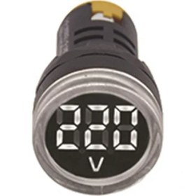 Resim GWEST 22MM Beyaz 24V-450V Voltmetre 