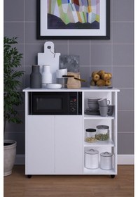 Resim 2 Kapaklı Çok Amaçlı Mikro Dalga Şık Fırın Doplabı Beyaz 