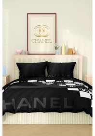 Resim Marka Nevresim Takımı Çift Kişilik Pamuklu Saten Kumaş 6 Parça 3d Dijital Baskı Duvet Cover Set Model No:39 Renkli 