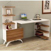 Resim Kalenderdekor1 Kalender Dekor Olivia Çalışma Masası Olv03 Beyaz - Ceviz 