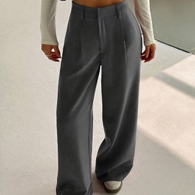 Resim Kadınların Zarif Geniş Bacaklı Pantolonları - Yüksek Bel Pantolonları, Yapılandırılmış Kesim, Tüm Mevsimler İçin Resmi ve Rahat Pantolonlar - Ofis, Parti, Rahat Giyim - Kadınların Profesyonel ve Resmi Giyimleri, Yüksek Bel Tayt Pantolonlar, Ofis Giyimleri, Sophistike Stil, Dayanıklı Malzeme, Şık Alt Giyim, Moda Bilincine Sahip Kadınlar, Parti Kıyafeti, Rahat Kesim, Moda Bilincine Sahip Alıcılar 