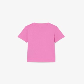 Resim Lacoste Bisiklet Yaka Çocuk Pembe T-Shirt 