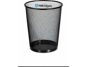Resim Pnr Hijyen Ofis Tipi File Çöp Kovası Siyah Renk 