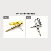 Resim Hightower Altın 2+ Gümüş 2 Adet Oto Elektrik Test Kalemi 6v 12v 24v Devre Voltaj Kontrol Aleti 