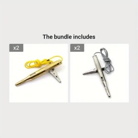 Resim Hightower Altın 2+ Gümüş 2 Adet Oto Elektrik Test Kalemi 6v 12v 24v Devre Voltaj Kontrol Aleti 