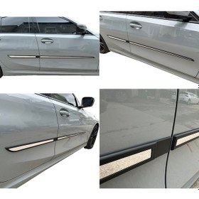 Resim Hyundaı Accent Blue Yan Kapı Koruma Çıtası Plastik + Krom 