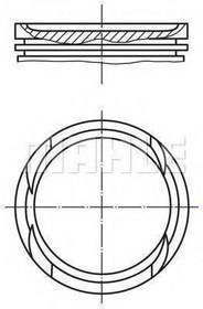Resim Fiat 500 L 1.4 8V Piston + Segman 040 72MM MAHLE Marka 71732628 