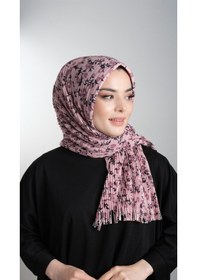 Resim Hürrem Bone Pudra Pratik Hazır Geçmeli Tesettür Eşarp Kesik Elyaf Piliseli Çi (553630022) Pudra 