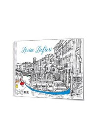 Resim Çınar Resim Defteri Spiralli Karton Kapak 15 Yp 33x48 33001 