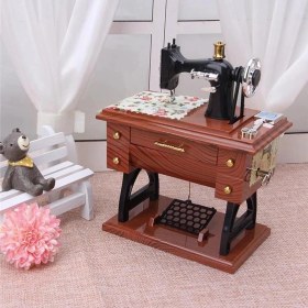Resim Dikiş Makinesi Görünümlü Müzik Kutusu 