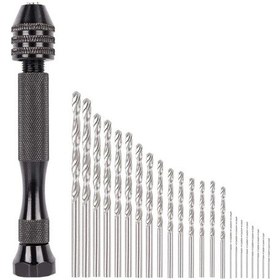 Resim Mekanik El Matkabı Pim Mengenesi 24lü Matkap Ucu Seti 