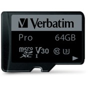 Resim Verbatim 64gb Pro U3 Micro Sdxc Hafıza Kartı 