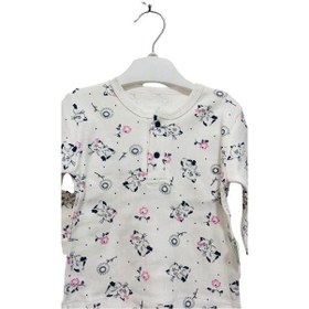 Resim Uğurböceğiçocuk Çıtçıt Düğmeli Desenli Alt Üst Takım Çocuk Pijama Takım 001 