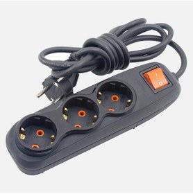 Resim 3'lü Topraklı Anahtarlı Grup Priz 2 Metre 