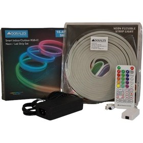 Resim 6x12mm Rgb Pixel Neon Set Wifi+uzaktan Kumandalı Ws2811 Magic Neon 