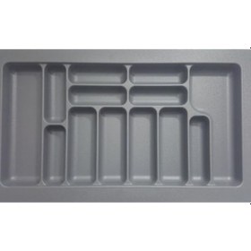 Resim Starax 2290 Çekmece İçi Plastik Kaşıklık Gri Renk 13 Bölmeli 84 x 49 CM 