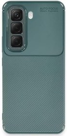 Resim UnDePlus İnfinix Hot 50 Pro Plus 4G ile uyumlu Kılıf Karbon Silikon Case Kapak 