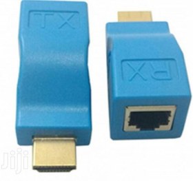 Resim Hdmi Extender By CAT-6/6E kablo ağ adaptörü ÇEVİRİCİ 2 Lİ 