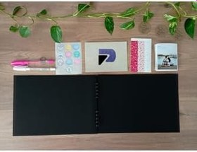 Resim Anı Defteri Seti (Scrapbook, Fotoğraf Albümü, Siyah Sayfalı Anı Kitabı, Anı Albümü) Ürünü 