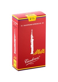 Resim Vandoren Sr3025r Java Red Cut Soprano Saksafon Kamışı No: 2.5 Profesyonel/caz - 10'lu Kutu Dengeli Sertlik, Hızlı Tepki Ve Modern Caz Tınısı 