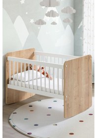 Resim BW1011 - Sallanır Sabitlenir Pratik Sepet Bebek Beşik Ahşap 50x90 Beyaz 