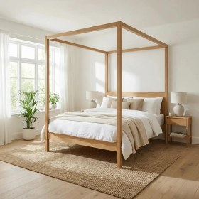 Resim Latanwood Hibii Ahşap Karyola 