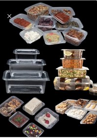 Resim Plastik Sızdırmaz Kap 500 Gr - 1000 Gr - 2000 Gr Kullan At Tek Kullanımlık Kapaklı Kase 10 Adet 3 Lü Set 