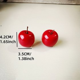 Resim 18/29 adet Gerçekçi Elma Meyve Mutfak Sahte Meyveler Ev Dekoru Parti için Uygun Noel Ağacı Asma Mini Elma Süsleri Klasik Tarz Yapay Kırmızı Meyve 