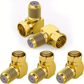 Resim 5'li LIMUNJIZ Dik Açı Koaksiyel Konnektör - F-Tipi 90 Derece Erkek - Dişi Kablo Adaptörü, RG6 L Şeklinde Duvara Monte TV, Modem, Uydu Alıcısı, Bakır Kontak, Güç Gerektirmez, Endüstriyel Elektrik Konnektörleri, Uydu Alıcısı Adaptörü | Dik 