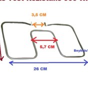 Resim FullYedek Ihlas Tost Makinesi Rezistans - 110 Volt 900 Watt 26 x 16,5 cm 1 
