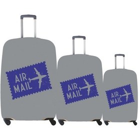 Resim My Saraciye My 24 Air Mail Valiz Kılıfı / Bavul Koruyucu Örtüsü Büyük, Orta, Kabin Boy Set Gri 