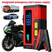 Resim Lüks Araba/Motosiklet Acil Durum Marş Motoru Güç Kaynağı, Basınç Göstergeli Çift 12V Akü Şarj Cihazı - Kamyonlar, Ağır Hizmet Tipi SUV'lar, Off-Road Araçları, Araç Sahipleri ile Uyumlu, Yüksek Kaliteli Malzemeler, Kompakt Tasarım, Araç Bakımı, Karavanlar, Tekneler 